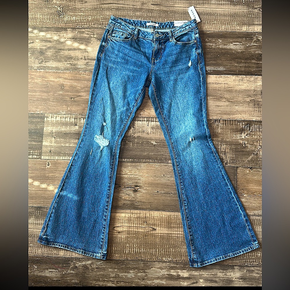 Pacsun Y2K low rise stretch flare jean size 28 NWT - Picture 2 of 4